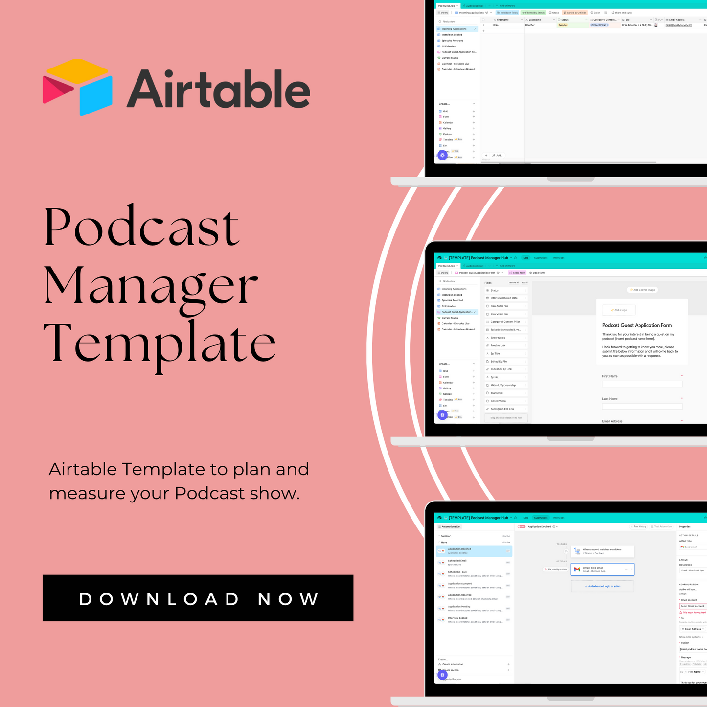 Airtable Podcast Manager Template