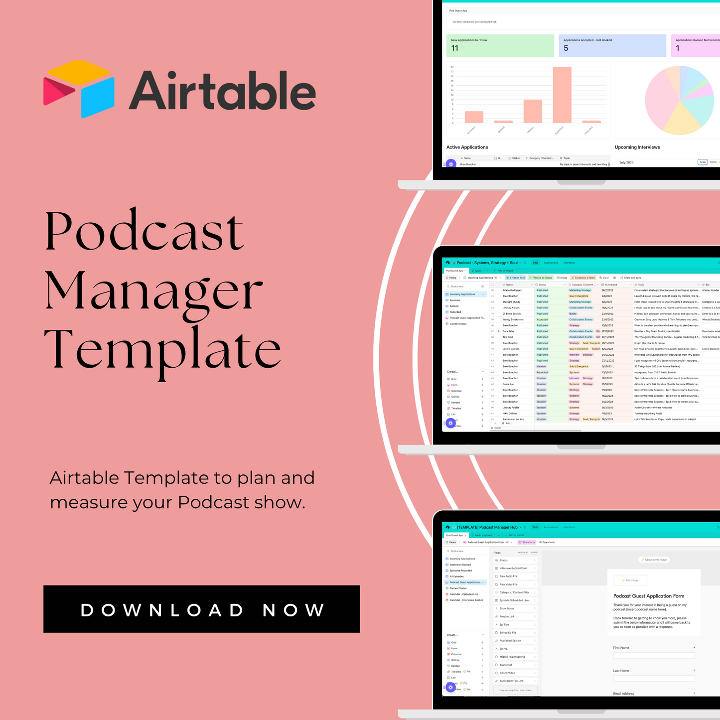 Airtable Podcast Manager Template