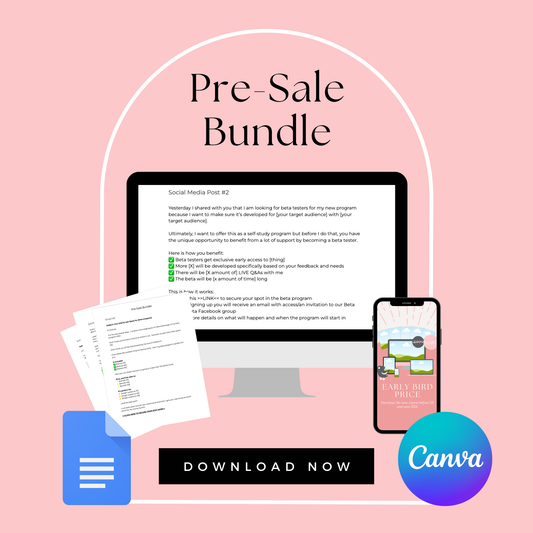 Pre-Sell Bundle: Sell it one month, deliver it the next!